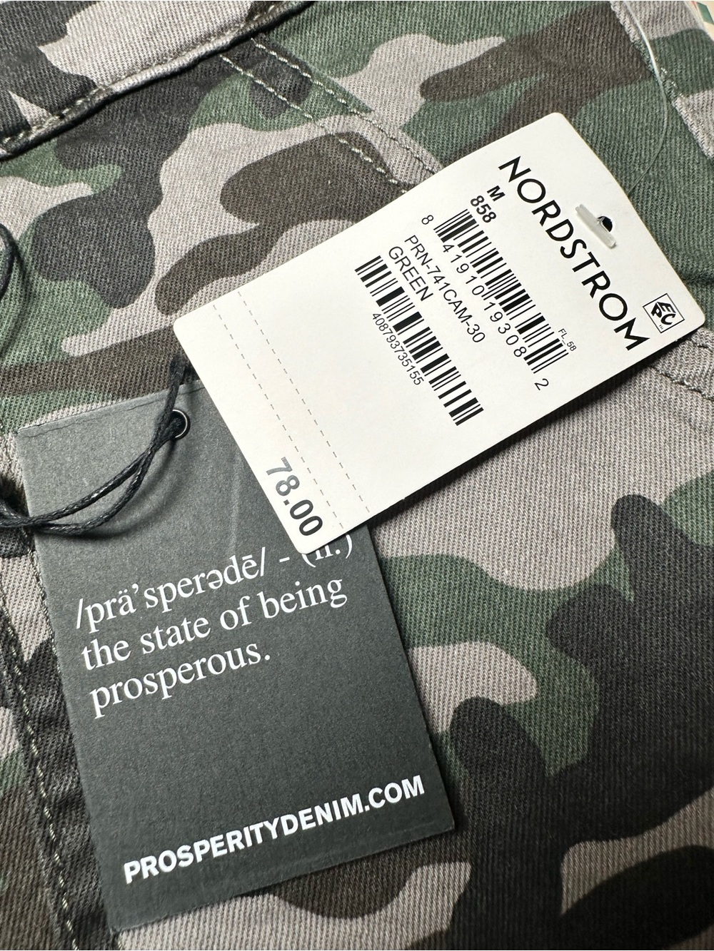 NWT Prosperity Denim Women’s Camo Denim Joggers Pants - Size L - Picture 5 of 10